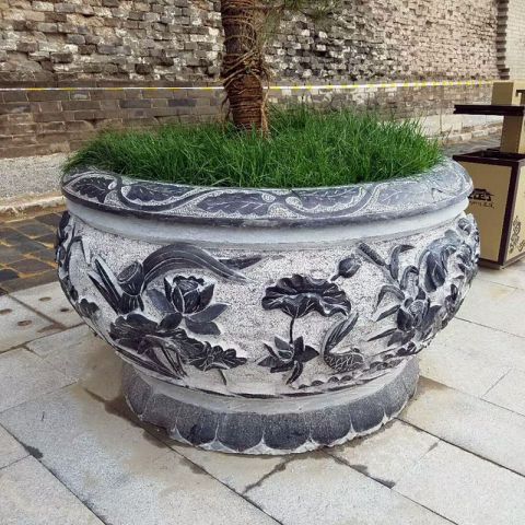 天津园林花盆石雕