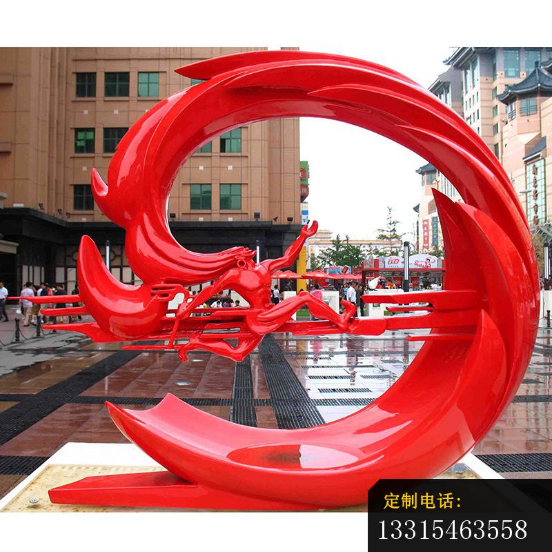 不锈钢广场运动抽象圆环雕塑_800*800