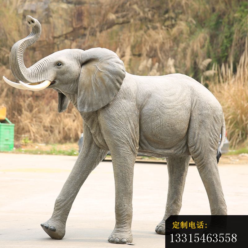 大理石扇形大象  石雕广场动物雕塑_800*800