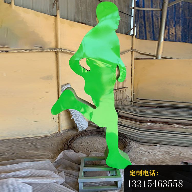 跑步抽象剪影人物雕塑_750*750