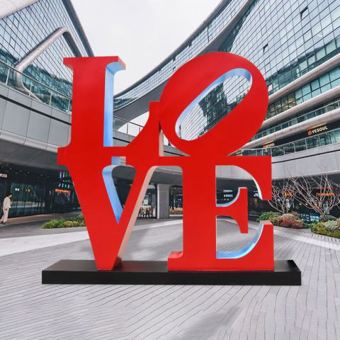 商场LOVE不锈钢景观雕塑 