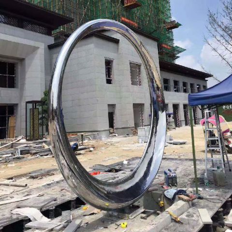镜面圆环不锈钢雕塑