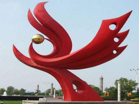 不锈钢城市大型凤凰雕塑