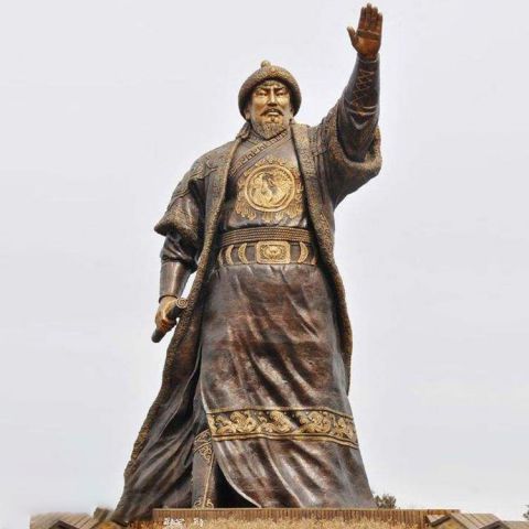 大型成吉思汗铜雕