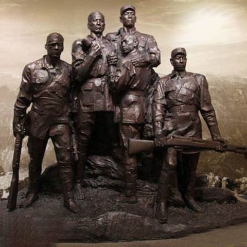 铜雕解放军战士雕塑