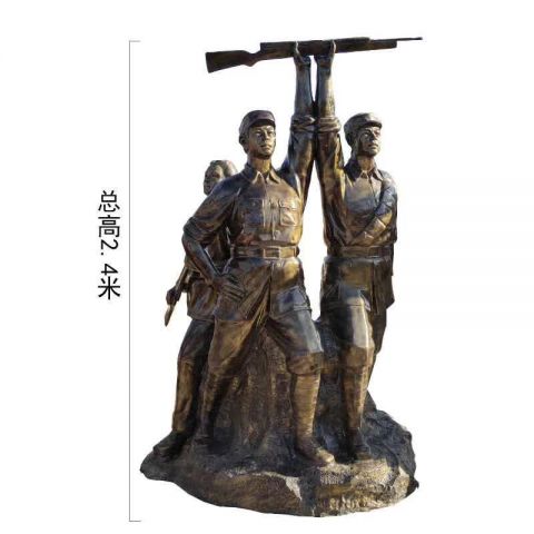 红军胜利人物铜雕