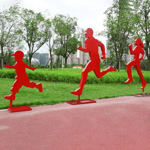 不锈钢跑步运动人物雕塑