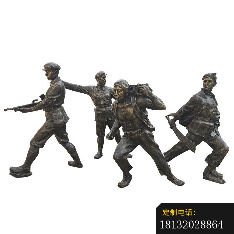 八路军革命铜雕_800*800
