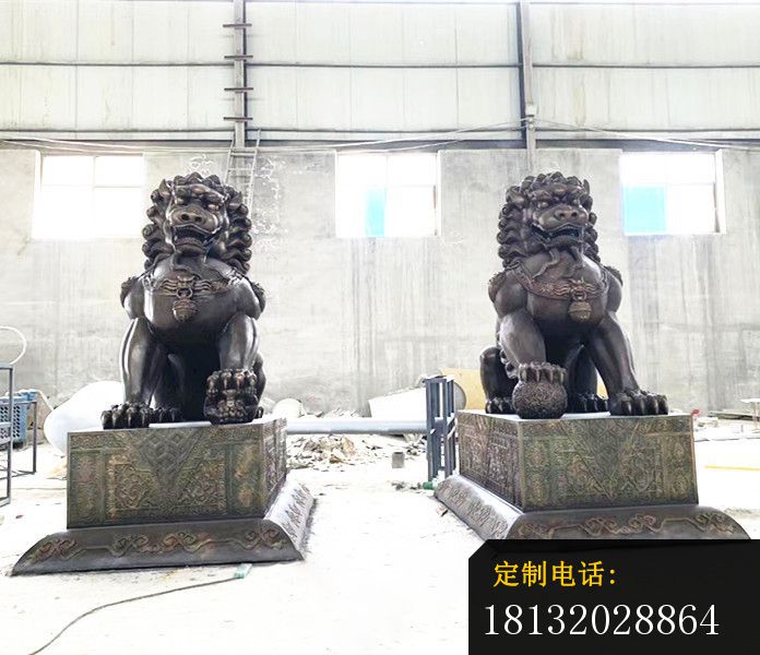 北京狮子铜雕 (1)_696*600