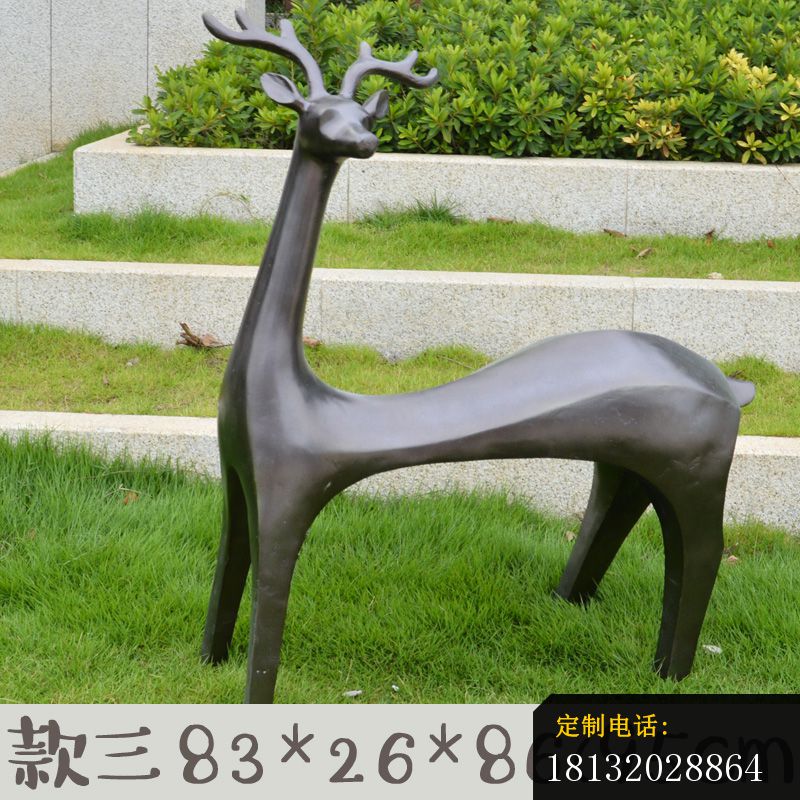 别墅抽象小鹿铜雕 (2)_800*800