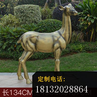 别墅庭院铜鹿雕塑_400*400