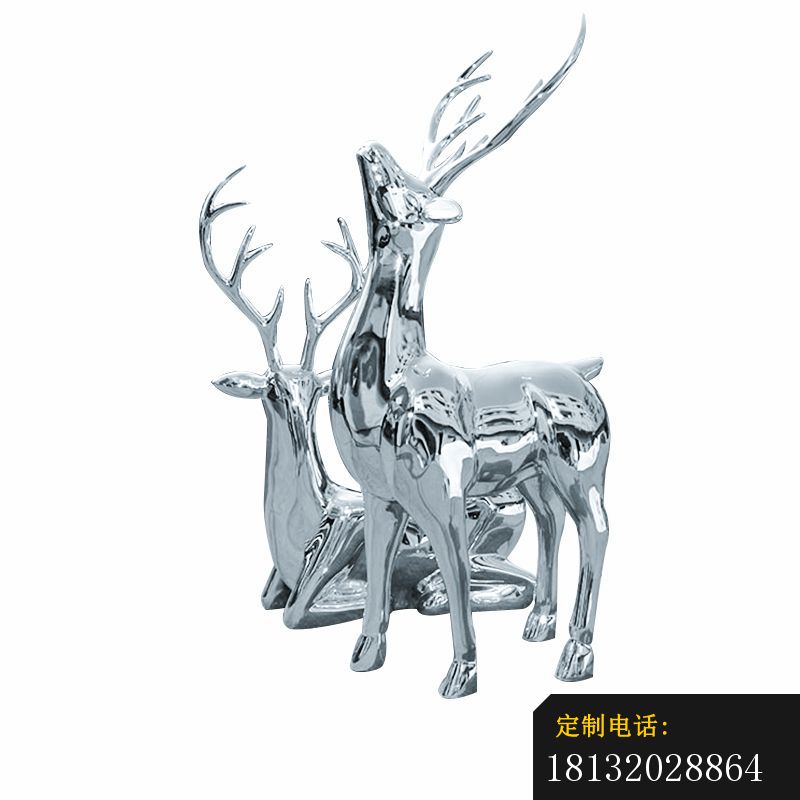 别墅庭院镜面不锈钢抽象鹿雕塑 (1)_800*800