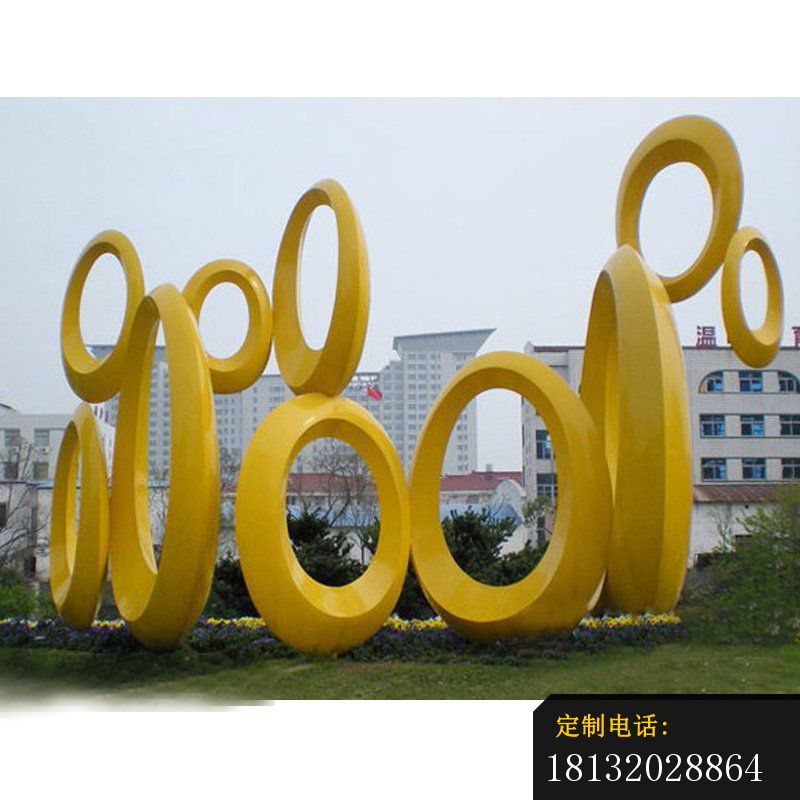 不锈钢抽象圆环雕塑_800*800