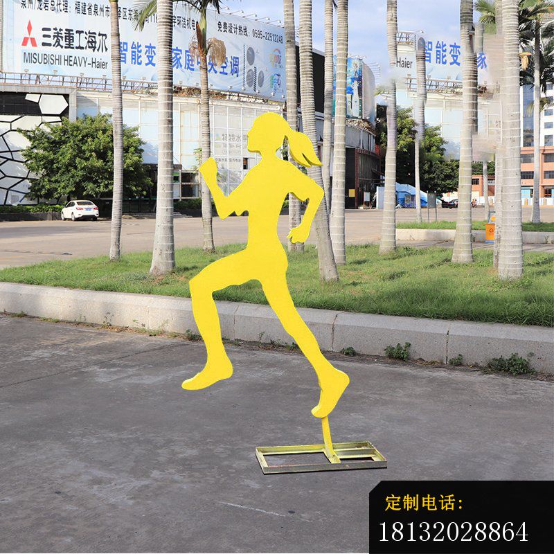 不锈钢健跑女抽象剪影雕塑 (2)_800*800