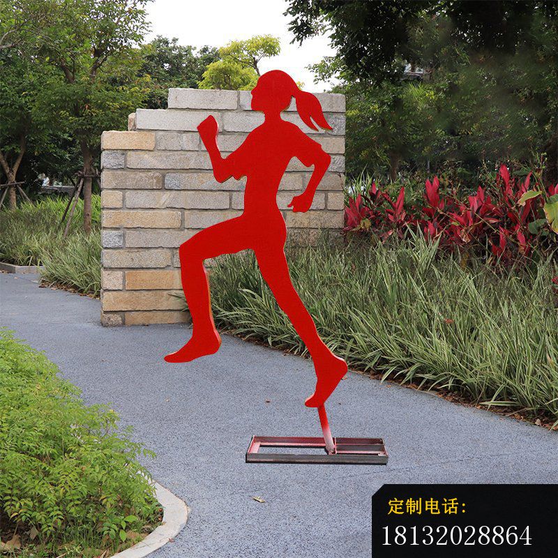 不锈钢健跑女抽象剪影雕塑 (3)_800*800