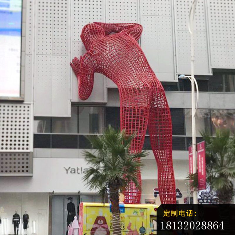 不锈钢镂空抽象蜘蛛侠雕塑 (4)_800*800