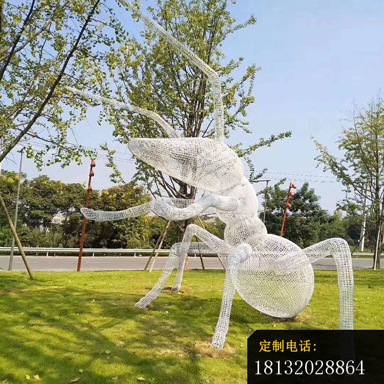不锈钢镂空蚂蚁雕塑_750*750