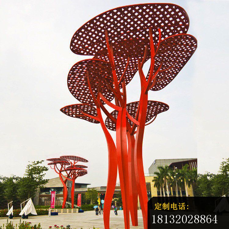 城市镂空蘑菇树雕塑 (2)_750*750