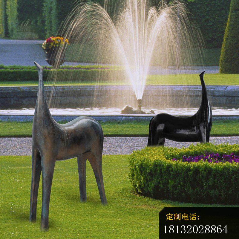 抽象情侣马铜雕 (6)_800*800