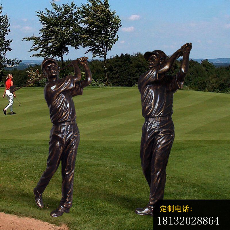 打高尔夫球运动人物铜雕 (3)_800*800