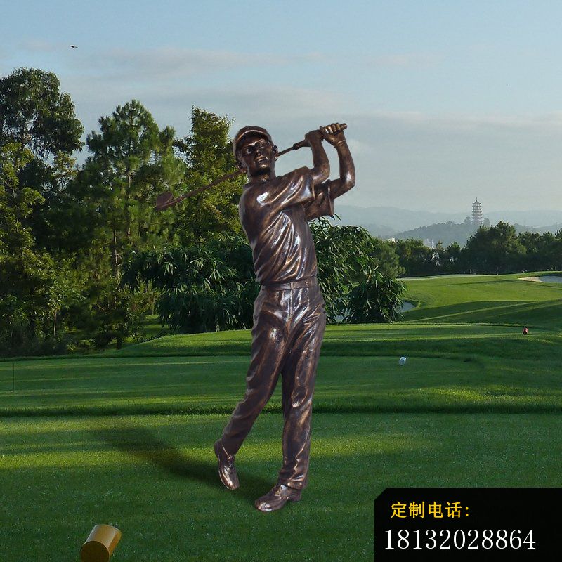 打高尔夫球运动人物铜雕 (4)_800*800