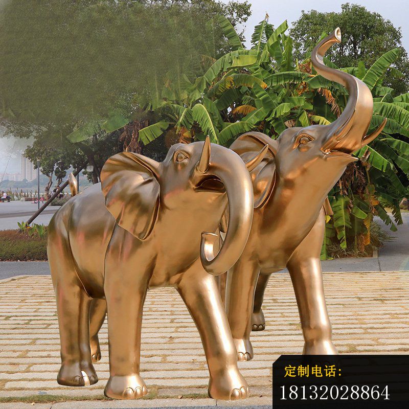 大象组合铜雕_800*800