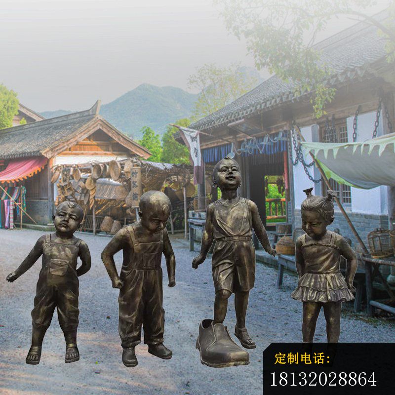 儿童穿大鞋童趣雕塑_800*800