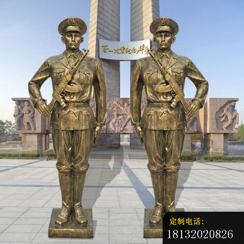 党建人物解放军铜雕_800*800
