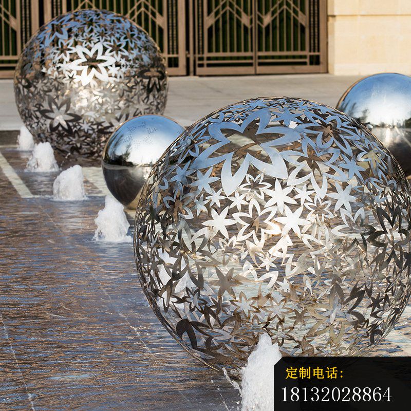 各种不锈钢镂空球造型雕塑 (1)_800*800