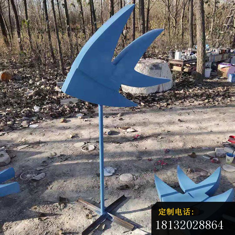 公园不锈钢抽象鱼雕塑_750*750