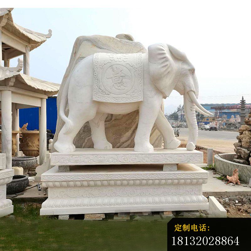 公园大理石大象雕塑 (1)_800*800