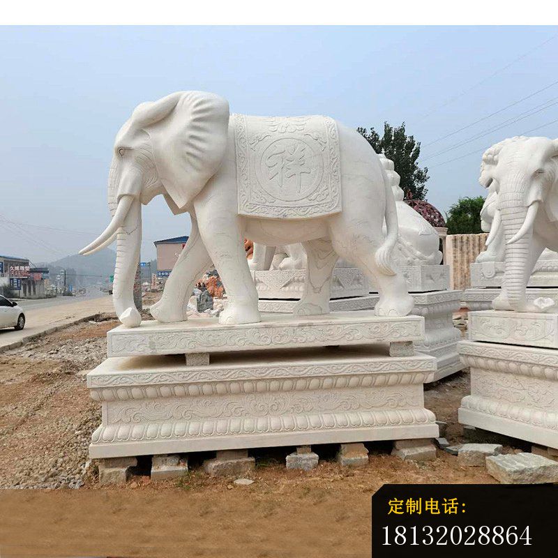 公园大理石大象雕塑 (2)_800*800