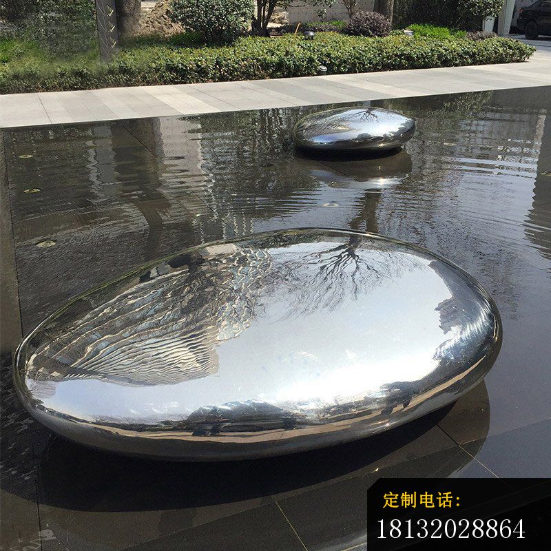 公园镜面不锈钢鹅卵石雕塑 (3)_800*800