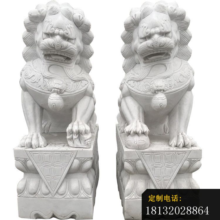 汉白玉北京狮子雕塑_750*750