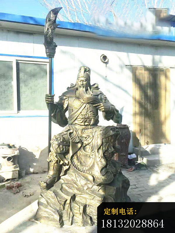 汉末三国时期蜀汉名将关公铜雕_600*800