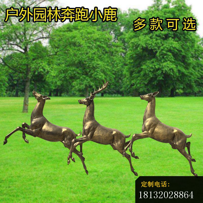 户外园林奔跑小鹿铜雕 (3)_800*800