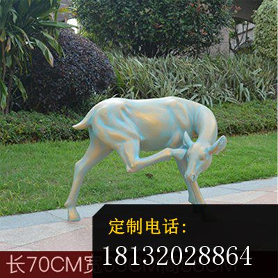 户外公园青铜鹿雕塑 (5)_400*400