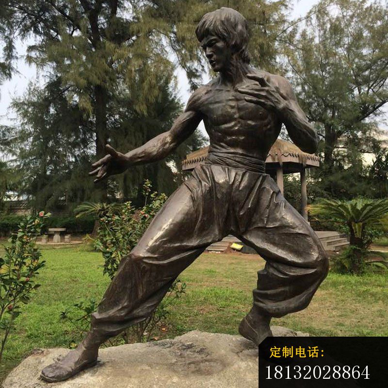 华人武打电影演员李小龙铜雕_800*800