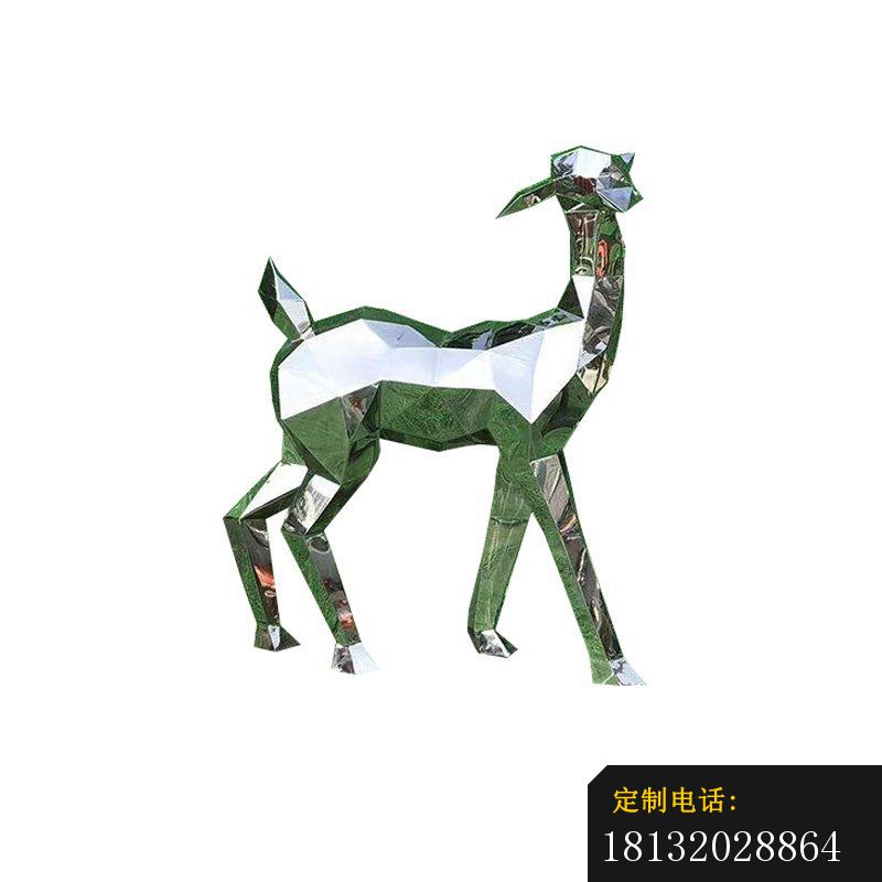 几何抽象小鹿不锈钢雕塑_800*800