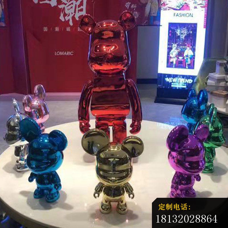 几何熊不锈钢雕塑 (1)_800*800