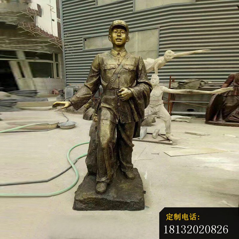 校园雷锋立式铜雕_800*800