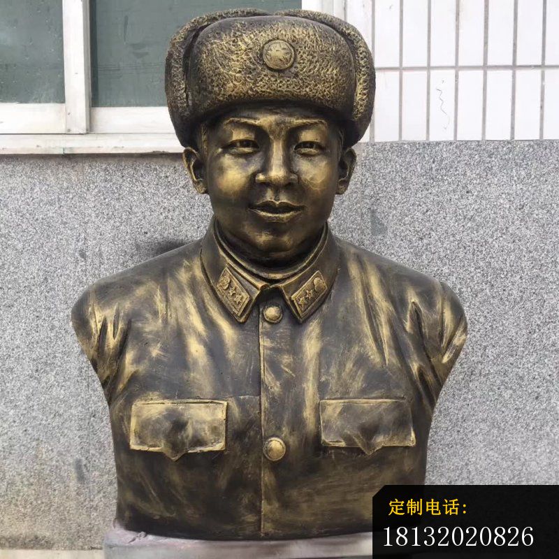 校园雷锋胸像铜雕_800*800