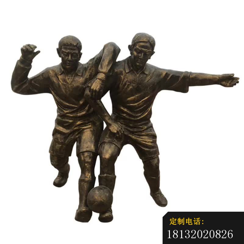 校园运动踢足球人物雕塑_800*800