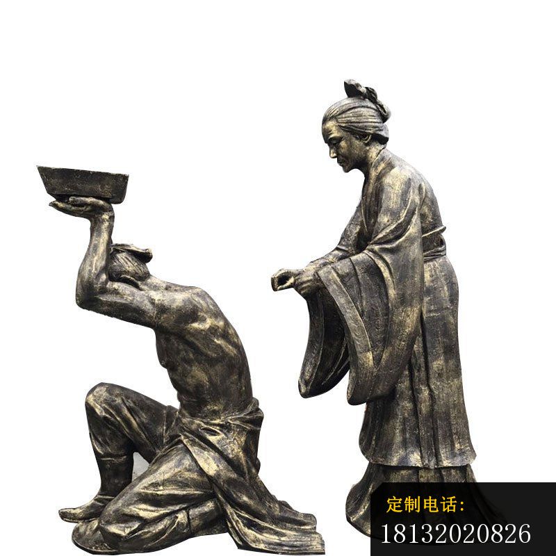 校园历史典故岳母刺字铜雕_800*800