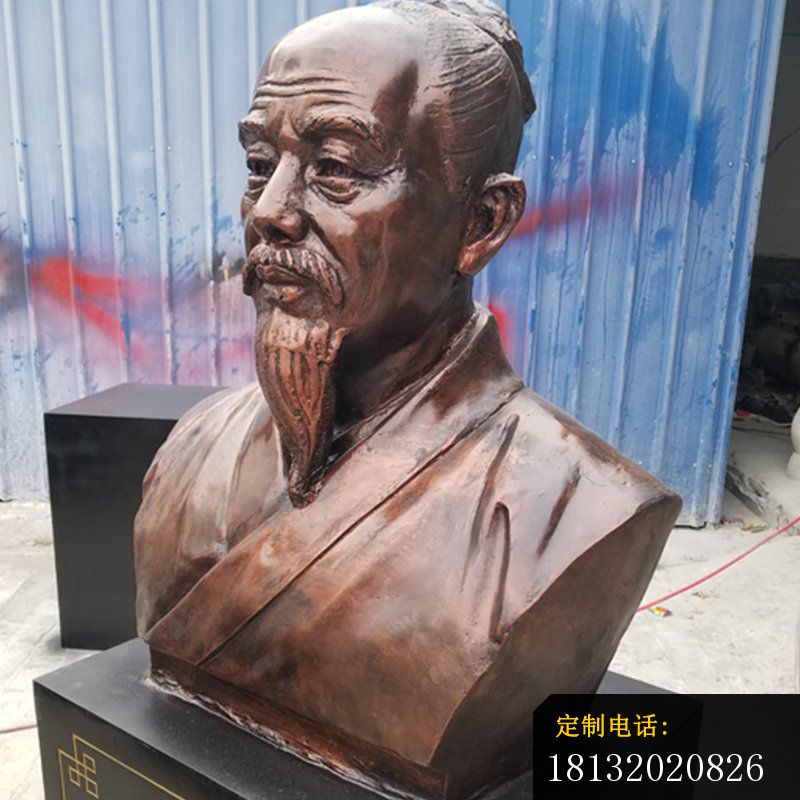 校园古代名人伊尹头像铜雕_800*800