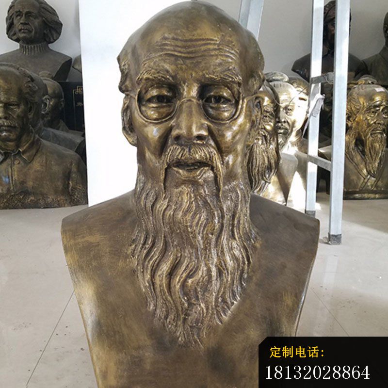 校园名人近代画家齐白石头像铜雕_800*800