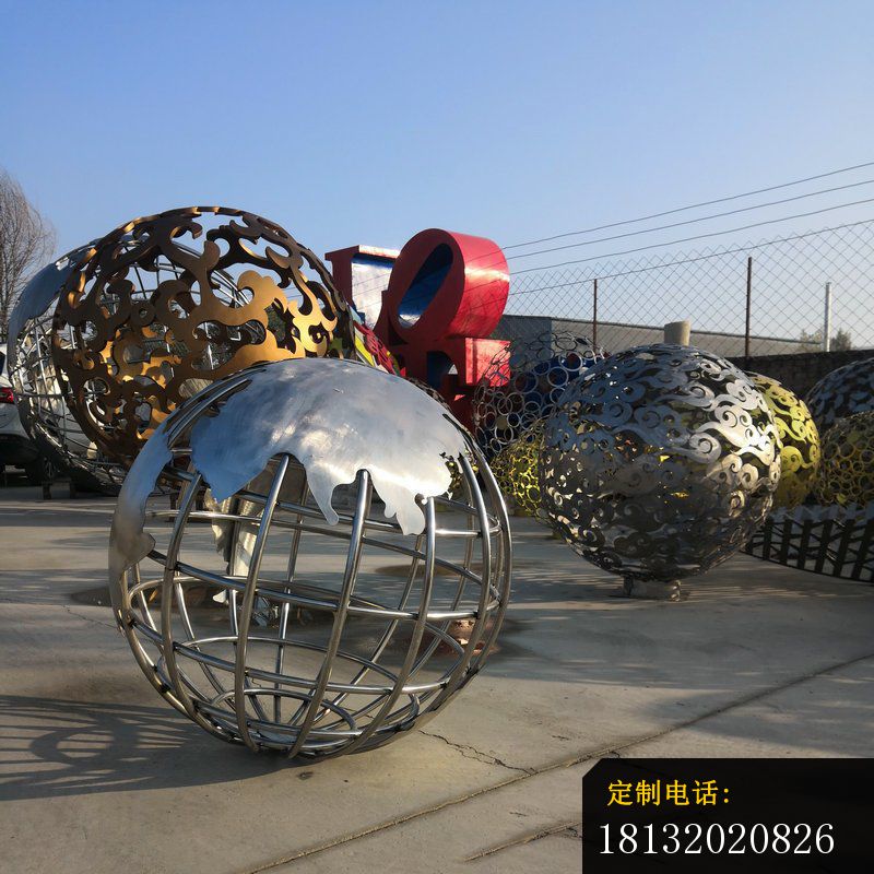 校园不锈钢地球仪雕塑_800*800