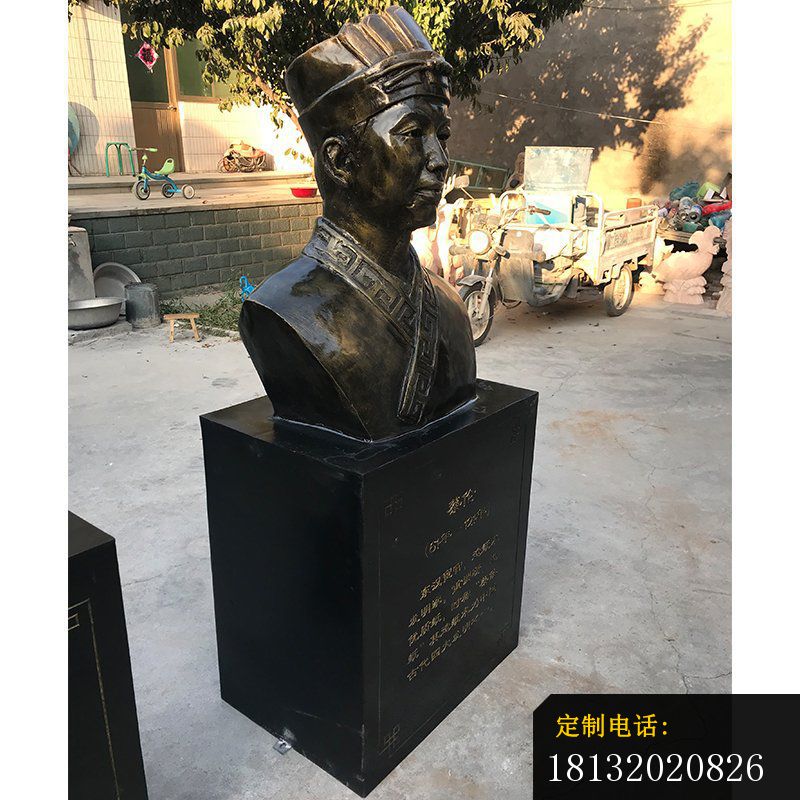 校园名人古代发明家蔡伦头像铜雕_800*800