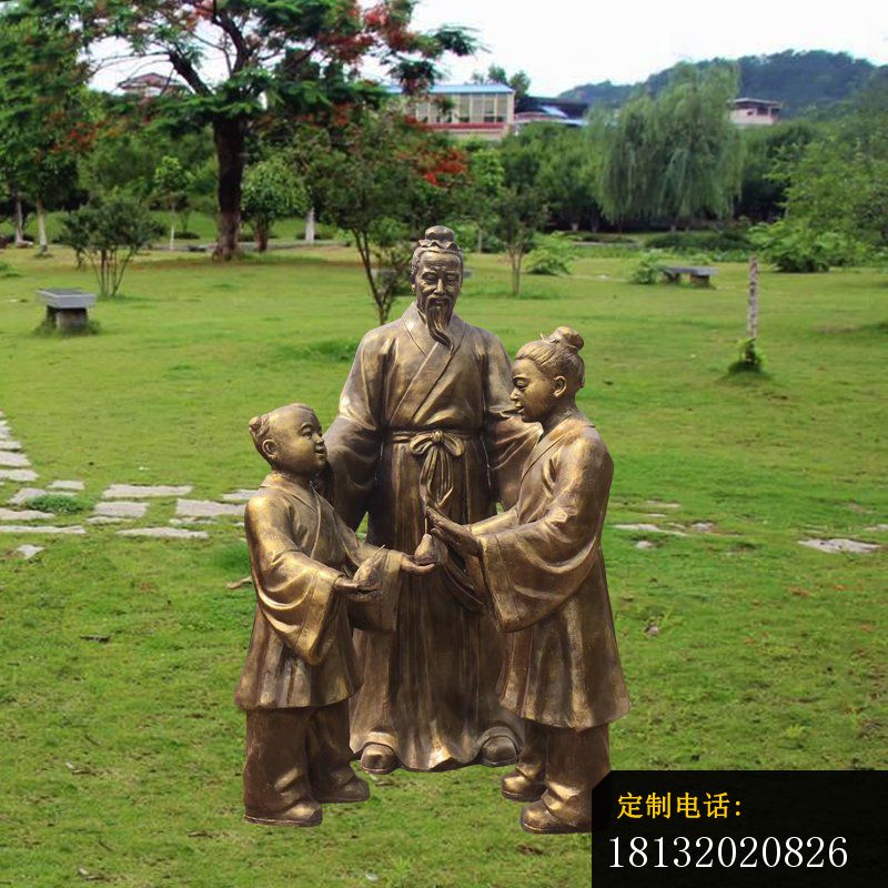 校园孔融让梨铜雕_800*800