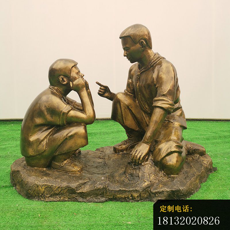 校园文化讲故事人物铜雕_800*800